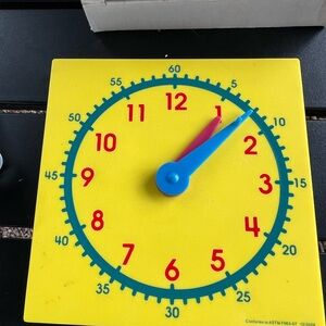 11 Pk ETA Learning Manipulative Geared Mini Clock 5" Class Room Clocks